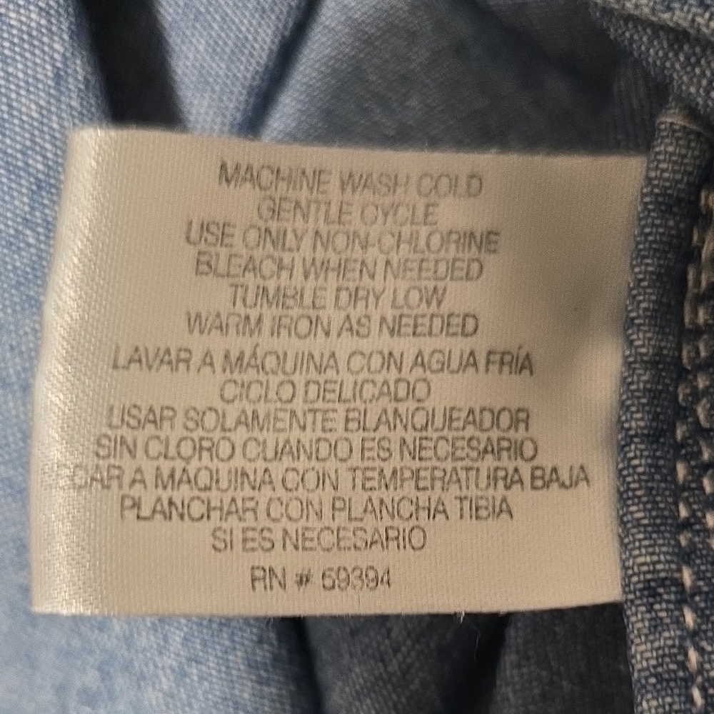 Vintage 1990's Basic Editions Blue Denim Button U… - image 6